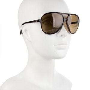 Chanel CC Tortoise Shell Aviator Sunglasses